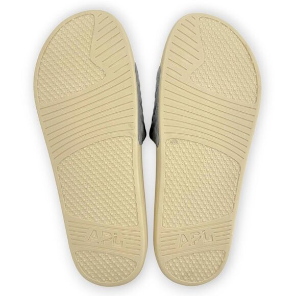 NEW APL Men\'s Nappa Leather Lusso Luxury Slide Cement/Pristine Size 11